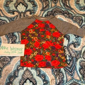 Kids Sloan size 4 LuLaRoe rose print